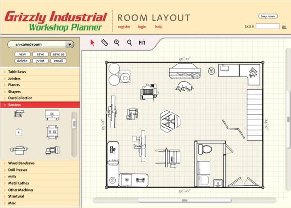 Easy-to-use shop layout tool